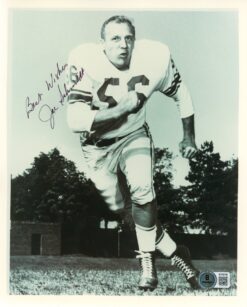Joe Schmidt Autographed Detroit Lions 8x10 Photo Best Wishes Beckett 56651
