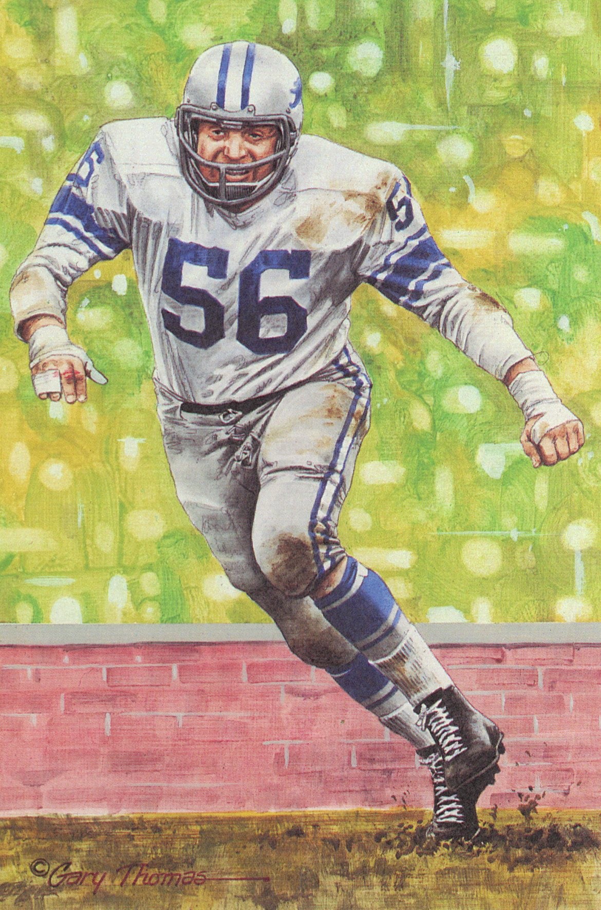 Joe Schmidt Detroit Lions Goal Line Art Card  Series 5 No. 144 LE /5000 58152