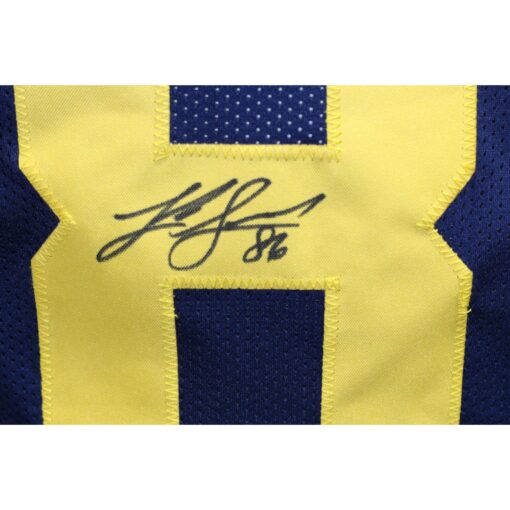 Luke Schoonmaker Autographed College Style Blue Jersey Beckett