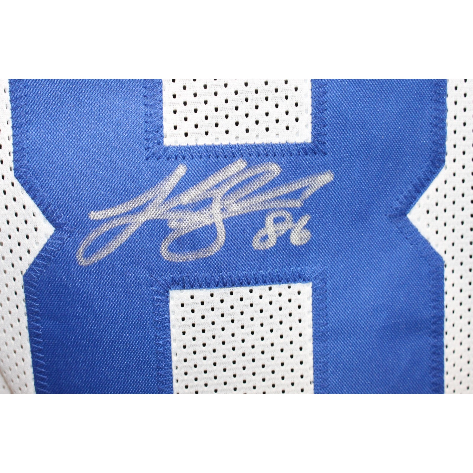 Luke Schoonmaker Autographed/Signed Pro Style White Jersey Beckett