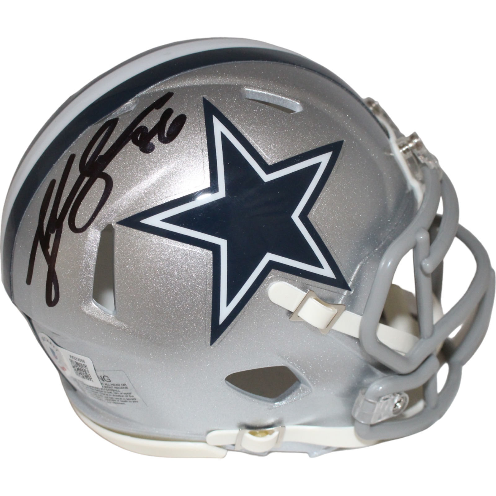 Luke Schoonmaker Signed Dallas Cowboys Mini Helmet Beckett