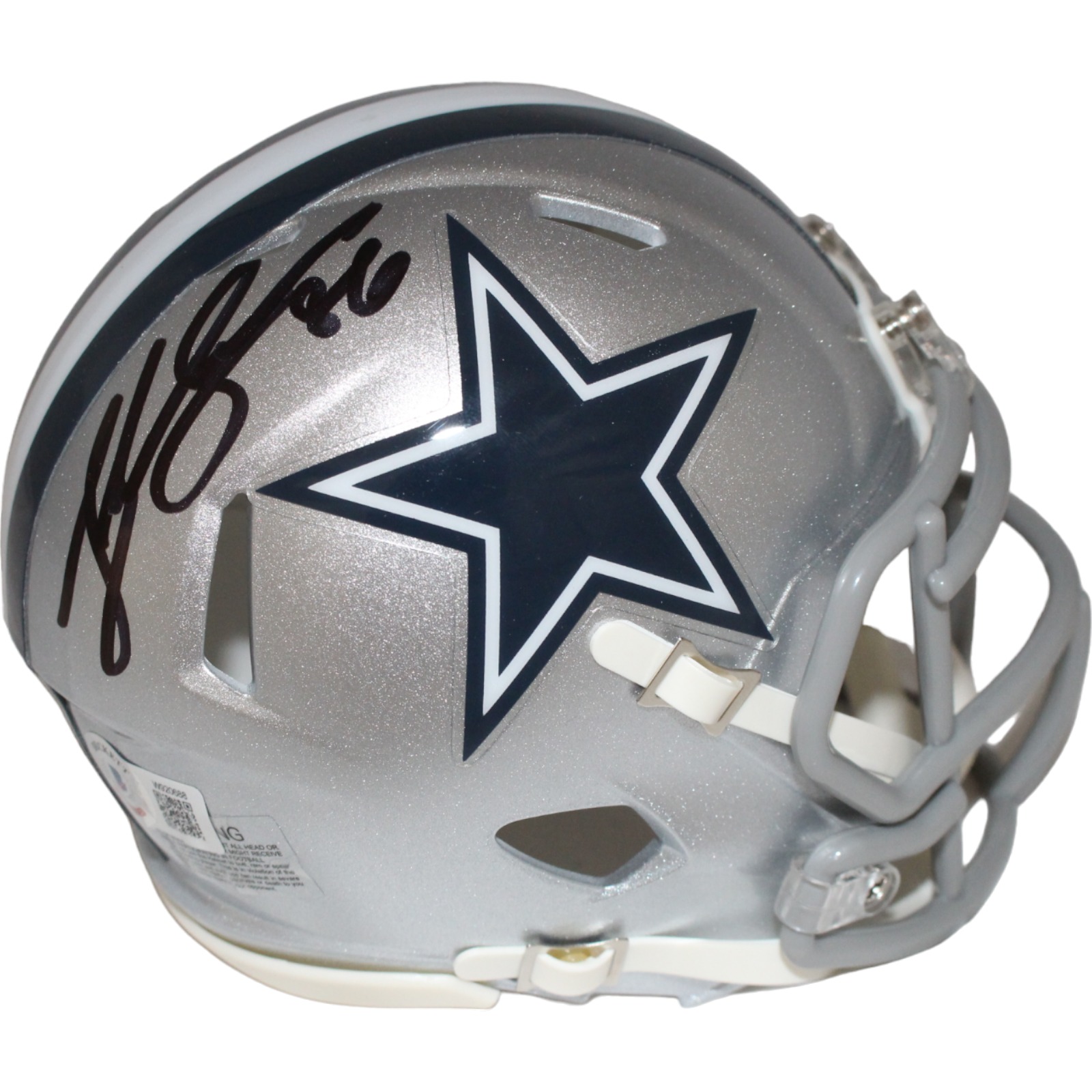 Luke Schoonmaker Signed Dallas Cowboys Mini Helmet Beckett 