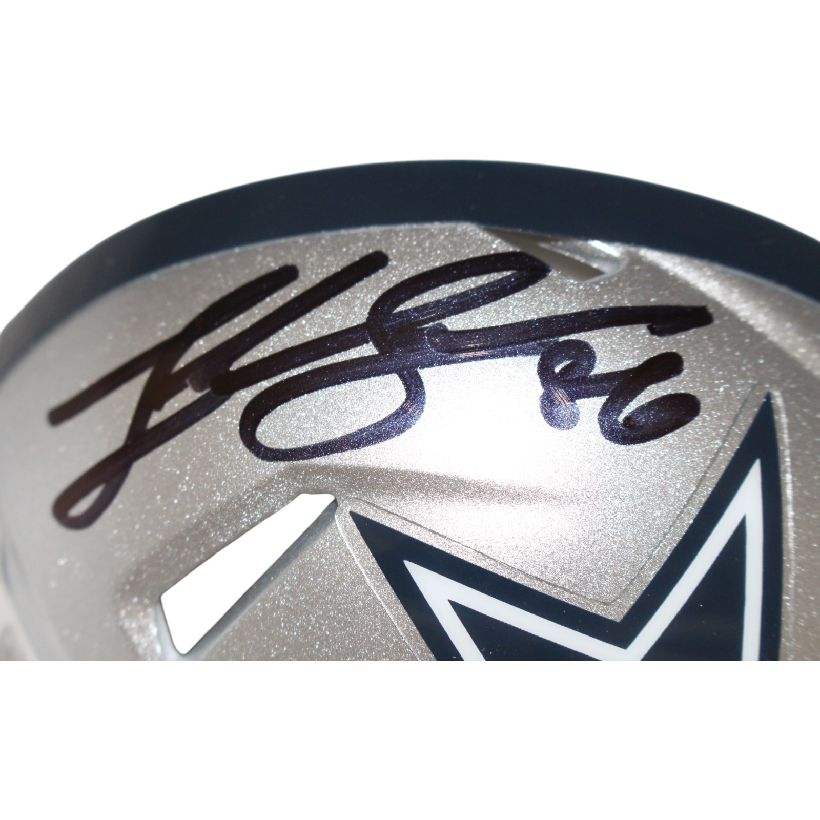 Luke Schoonmaker Signed Dallas Cowboys Mini Helmet Beckett