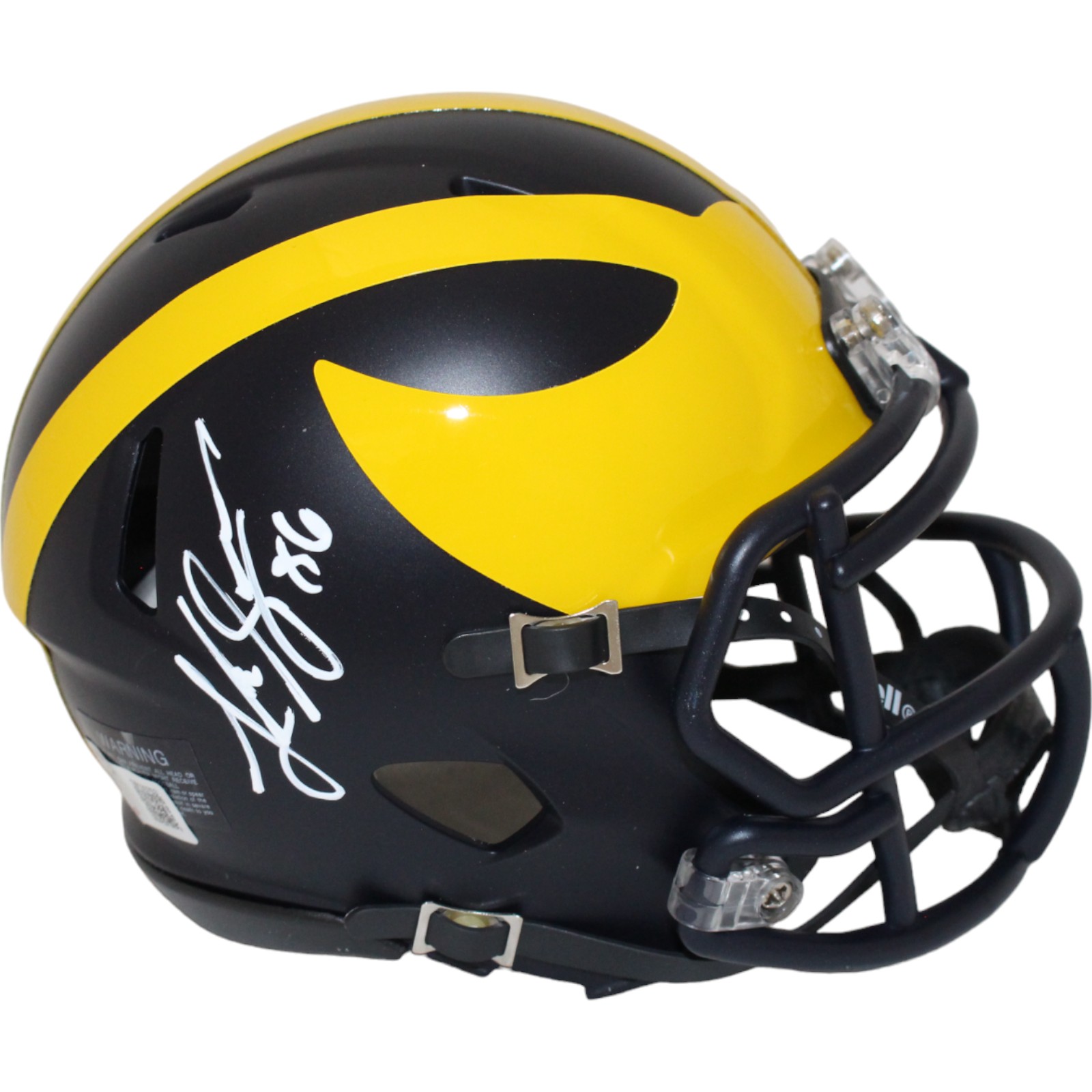 Luke Schoonmaker Signed Michigan Wolverines Mini Helmet Beckett