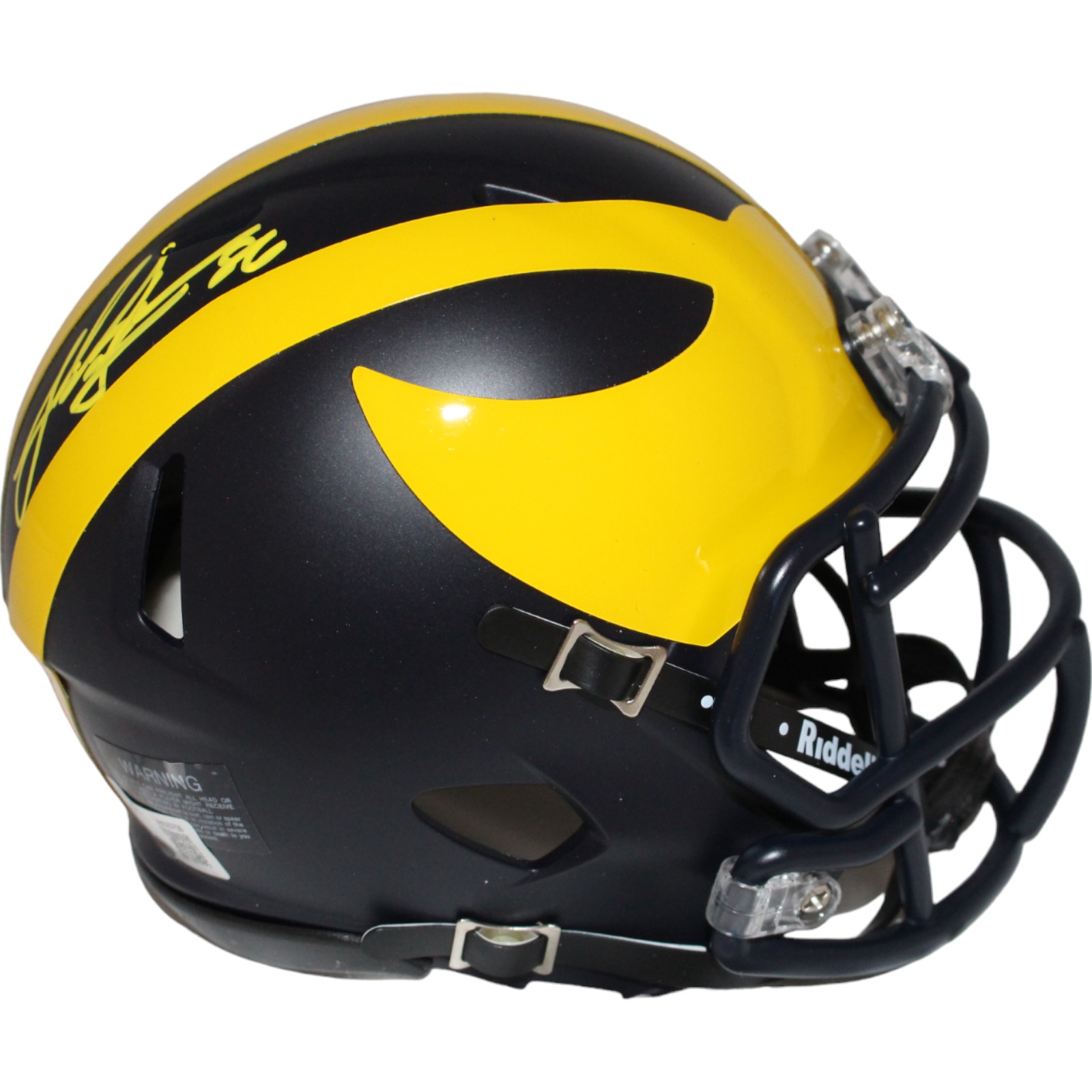 Luke Schoonmaker Signed Michigan Wolverines Mini Helmet Beckett