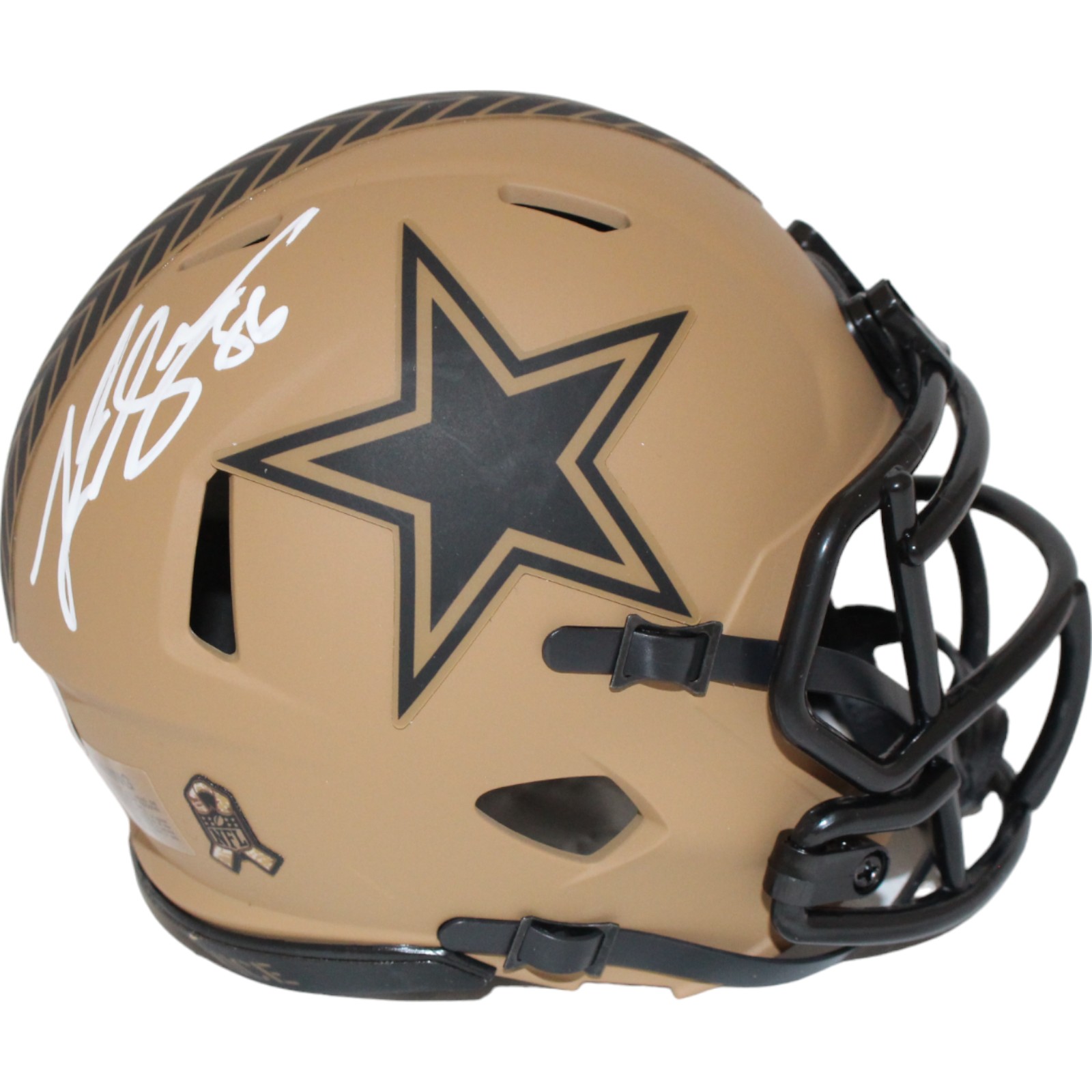 Luke Schoonmaker Signed Dallas Cowboys 22 Alt Mini Helmet Beckett