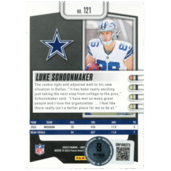 Luke Schoonmaker Autographed 2023 Panini Absolute 121 Trading Card Beckett 59411