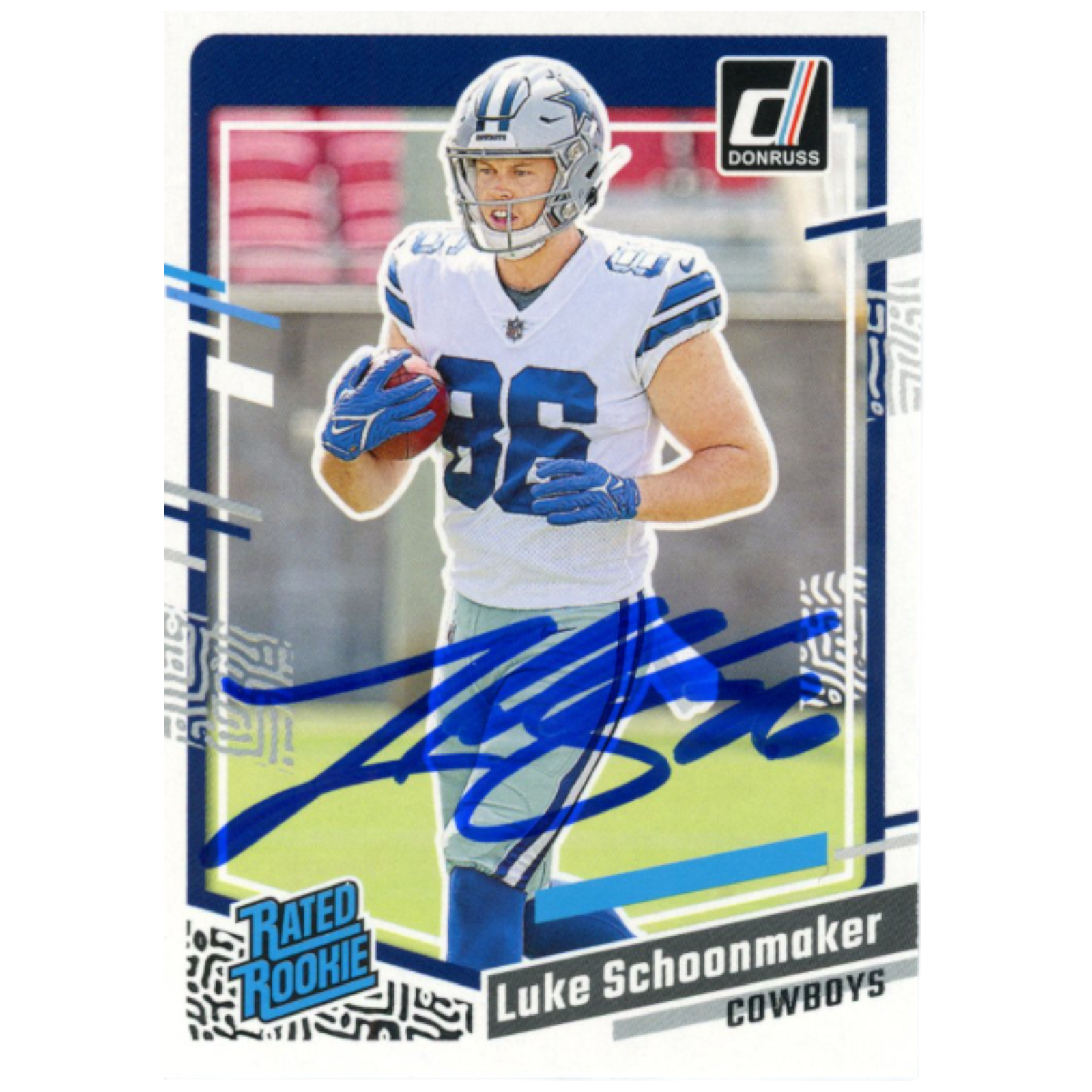 Luke Schoonmaker Autographed 2023 Donruss #325 Trading Card Beckett 59417