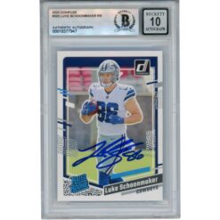 Luke Schoonmaker Signed 23 Donruss Rated Rookie Trading Card Slab Beckett 53175