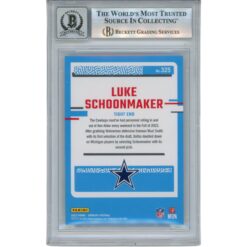 Luke Schoonmaker Signed 23 Donruss Rated Rookie Trading Card Slab Beckett 53175