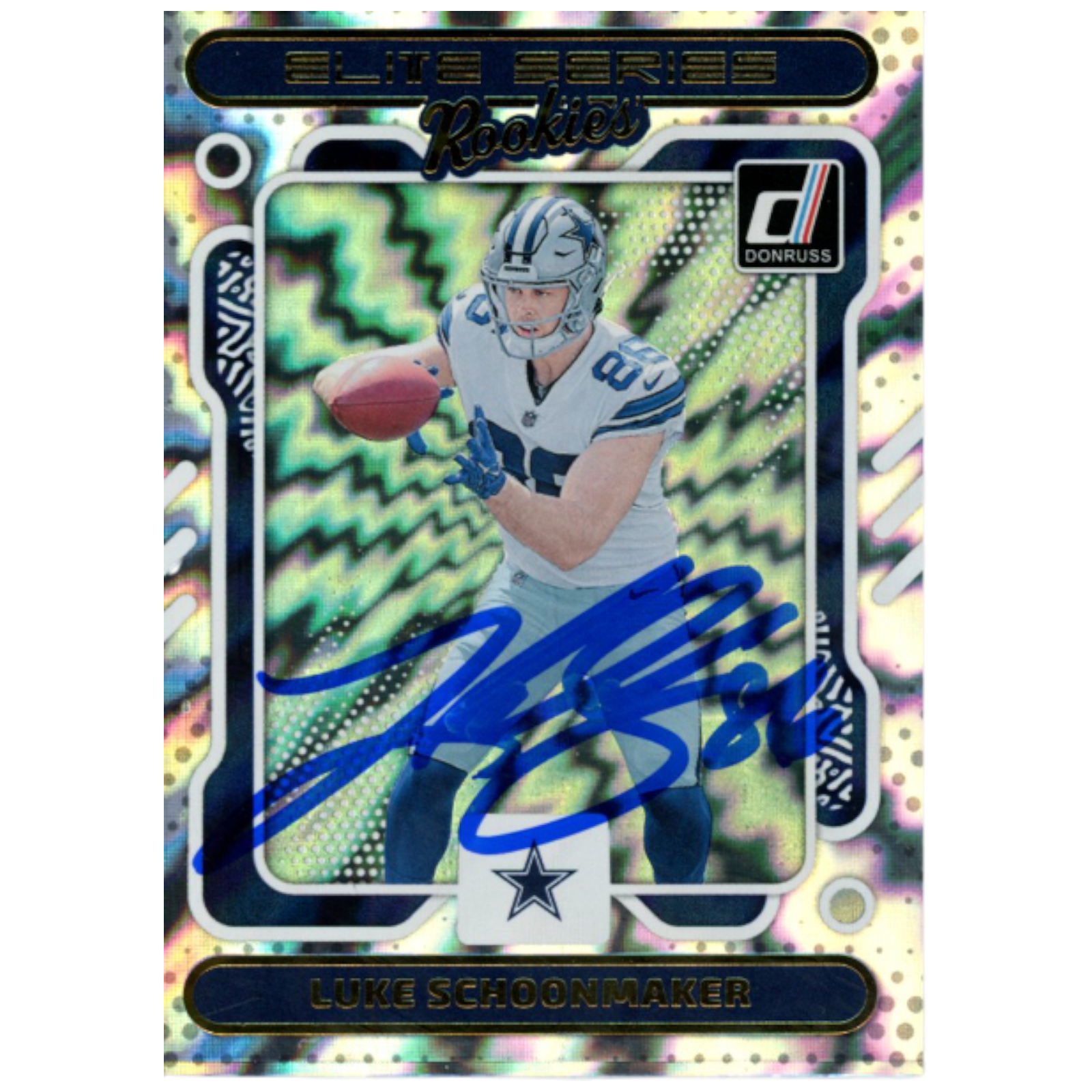 Luke Schoonmaker Autographed 2023 Donruss Elite #18 Trading Card Beckett 59413