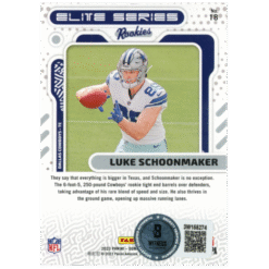 Luke Schoonmaker Autographed 2023 Donruss Elite #18 Trading Card Beckett 59413