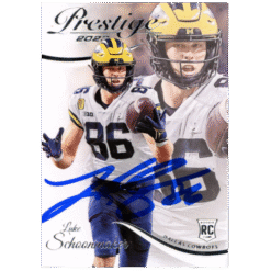 Luke Schoonmaker Autographed 2023 Prestige SP #397 Trading Card Beckett 59407