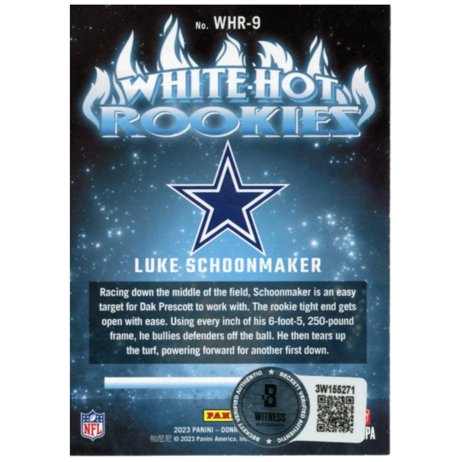 Luke Schoonmaker Autographed 2023 Donruss #WHR-9 Trading Card Beckett 59409 2 Luke Schoonmaker Autographed 2023 Donruss #WHR-9 Trading Card Beckett 59409