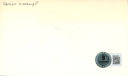 Detlef Schrempf Autographed Seattle Seahawks Index Card Beckett 45346