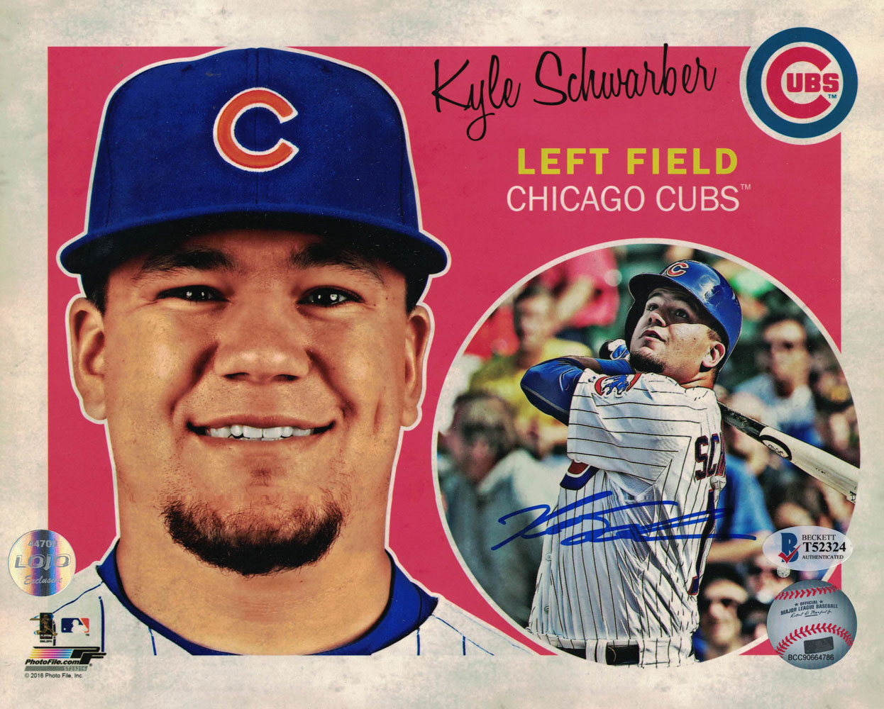 Kyle Schwarber Autographed/Signed Chicago Cubs 8x10 Photo BAS 27302 PF