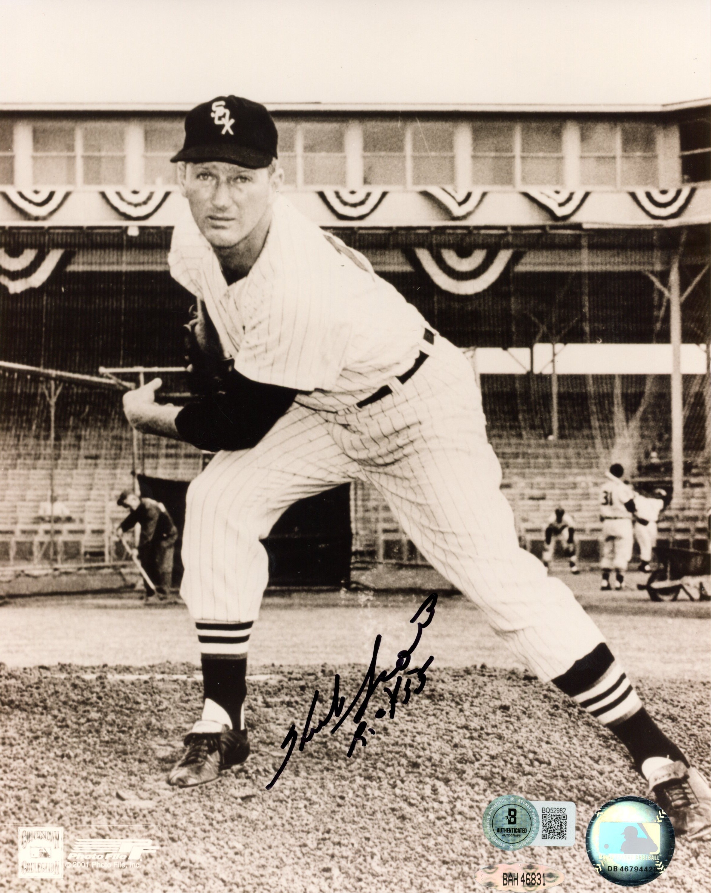 Herb Score Autographed/Signed Chicago White Sox 8x10 Photo ROY Beckett 57352