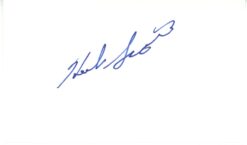 Herb Score Autographed/Signed Cleveland Indians Index Card Beckett 56527