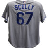 Vin Scully Autographed Los Angeles Dodgers Majestic Grey XL Jersey BAS 25797