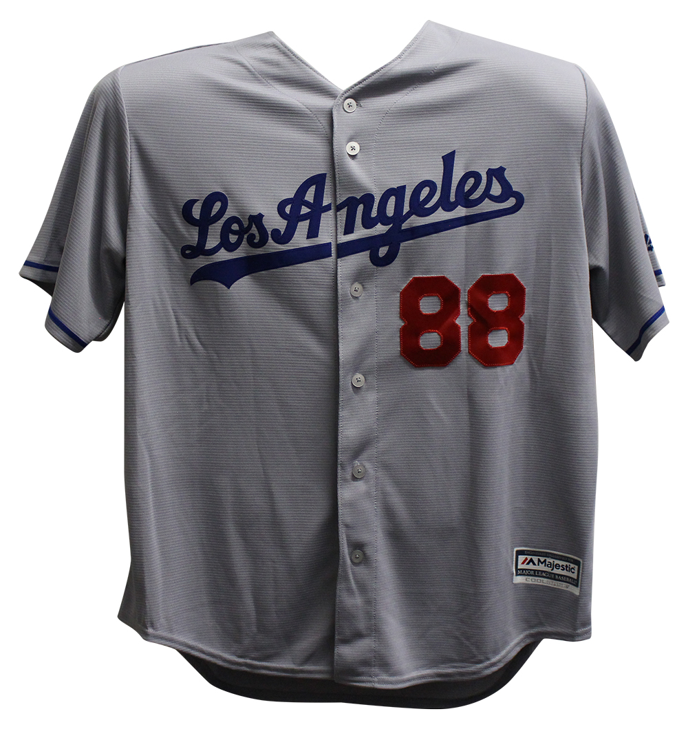 Vin Scully Autographed Los Angeles Dodgers Majestic Grey XL Jersey PSA 26016