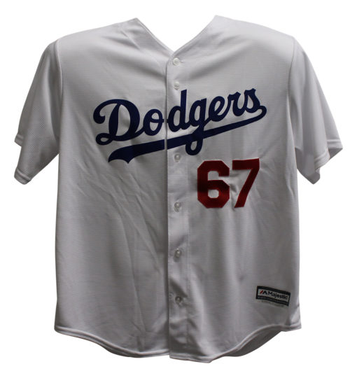 Vin Scully Autographed Los Angeles Dodgers Majestic White XL Jersey BAS 26017