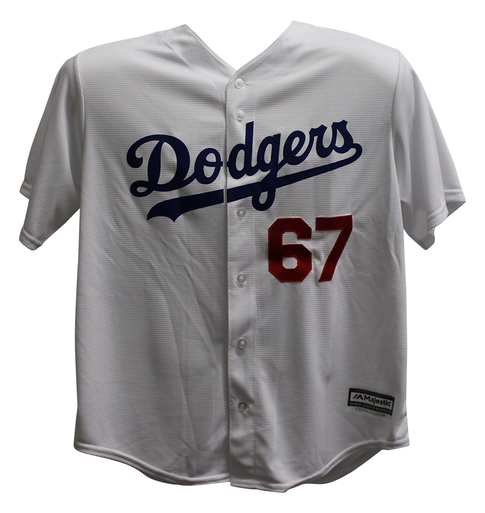 Vin Scully Autographed Los Angeles Dodgers Majestic White XL Jersey BAS