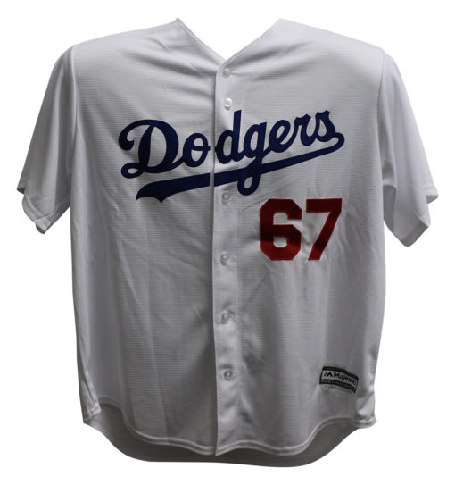 Vin Scully Autographed Los Angeles Dodgers Majestic White XL Jersey PSA 25799