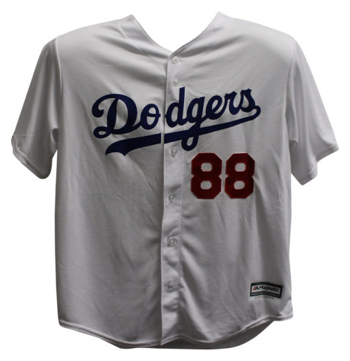 Vin Scully Autographed Los Angeles Dodgers Majestic White XL Jersey PSA 25800