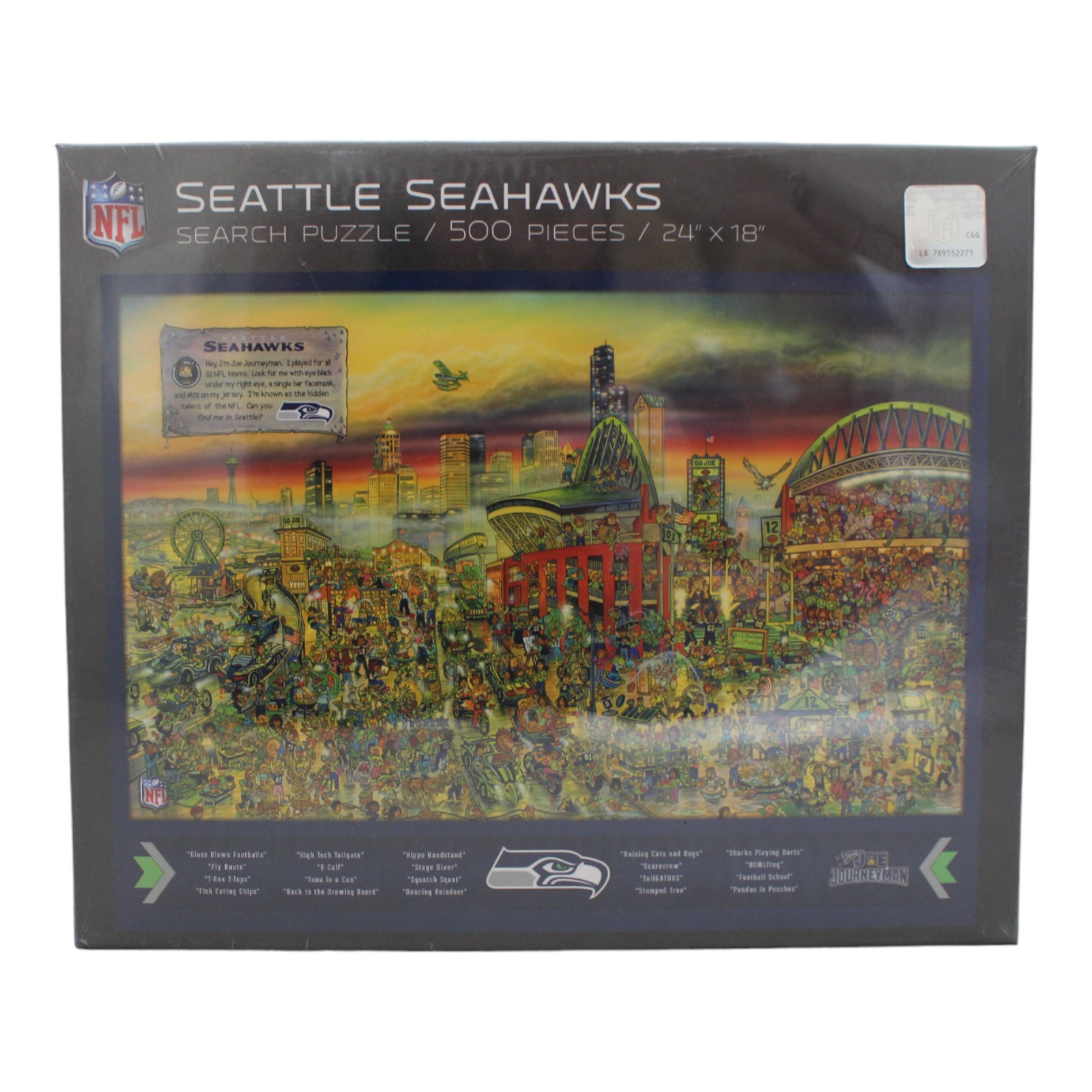 Seattle Seahawks 18"x24" YouTheFan 500 Piece Joe Journeyman Puzzle