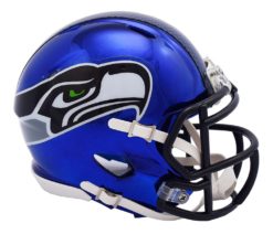 Seattle Seahawks Chrome Speed Mini Helmet New In Box 11883