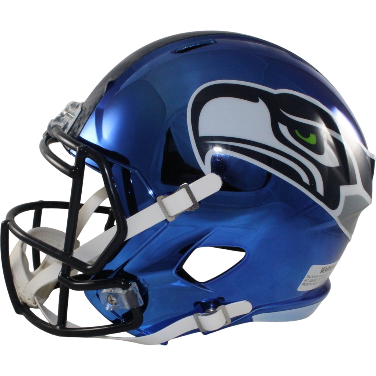 Seattle Seahawks Full Size Replica Chrome Helmet Riddell New In Box 39609 3 Seattle Seahawks Full Size Replica Chrome Helmet Riddell New In Box 39609
