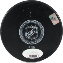 Teemu Selanne Autographed Winnipeg Jets Logo Puck NHL Top 100 HOF JSA 54004