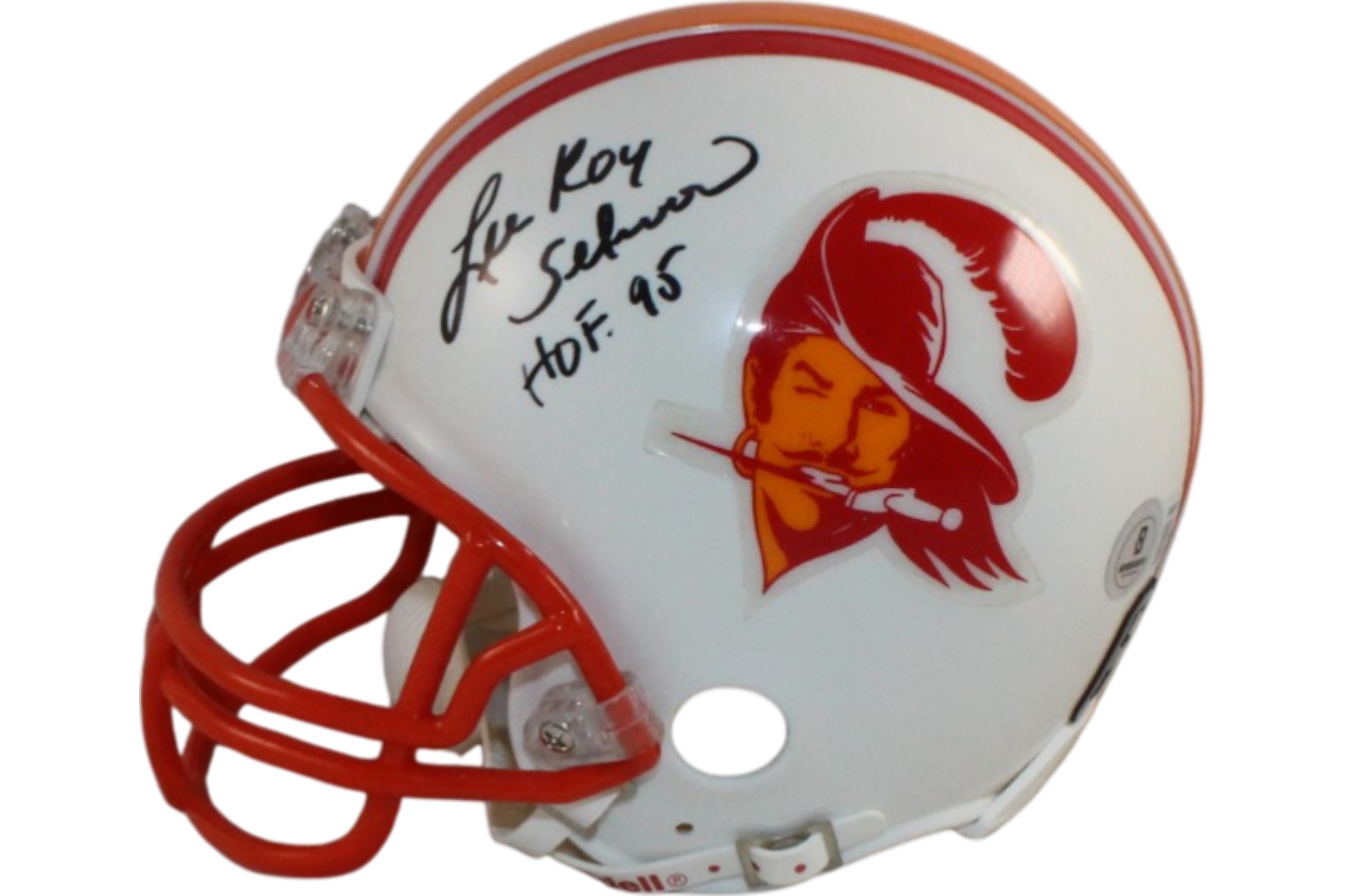 Lee Roy Selmon Signed Tampa Bay Buccaneers VSR4 TB Mini Helmet HOF Beckett 55382