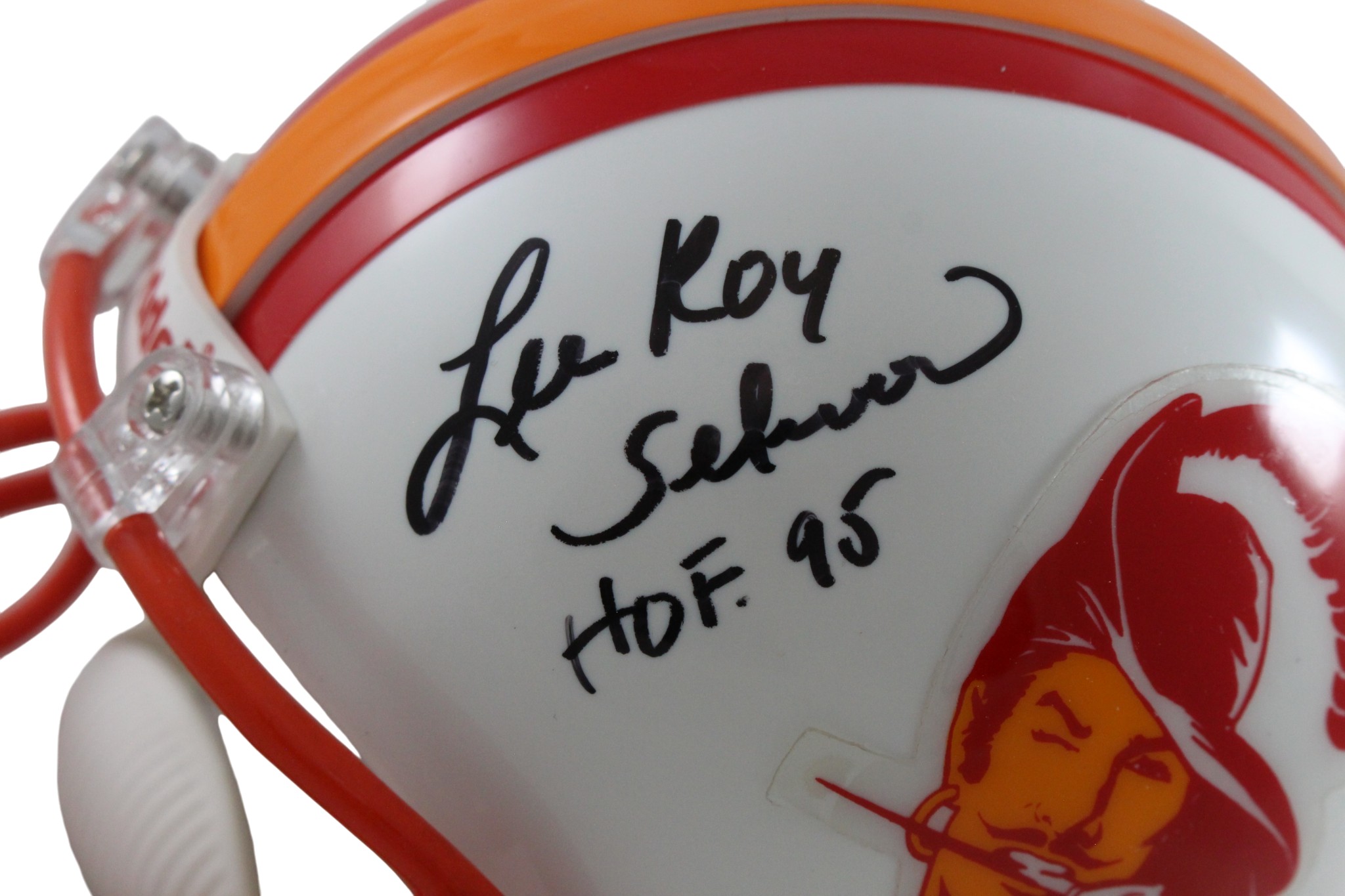 Lee Roy Selmon Signed Tampa Bay Buccaneers VSR4 TB Mini Helmet HOF Beckett 55382
