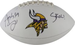Andrew Sendejo Autographed/Signed Minnesota Vikings Logo Football SKOL DEN 59387