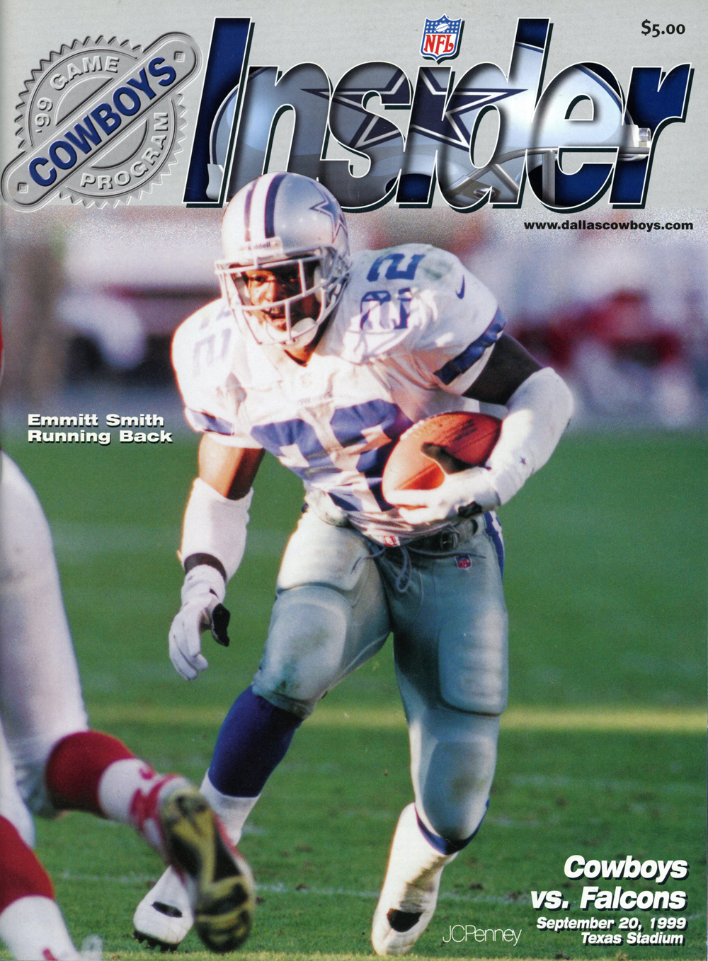Dallas Cowboys 9/20/1999 Insider Magazine vs Atlanta Falcons