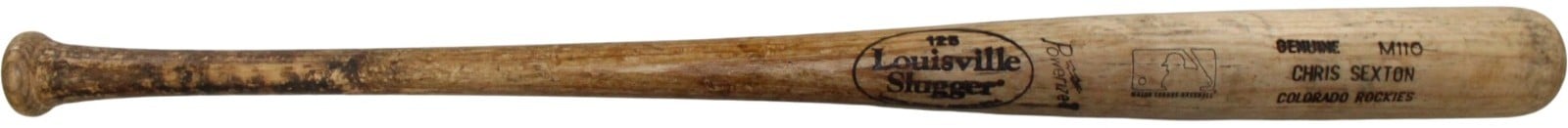 Chris Sexton Colorado Rockies Game Used LS M1110 Game Model Baseball Bat 57252 3 Chris Sexton Colorado Rockies Game Used LS M1110 Game Model Baseball Bat 57252