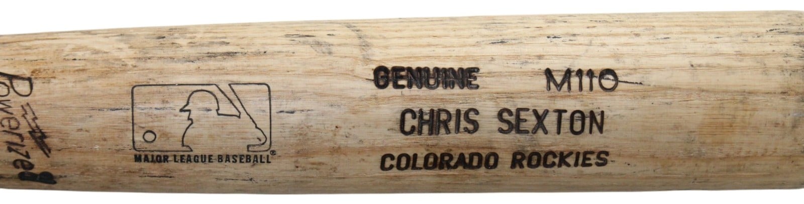 Chris Sexton Colorado Rockies Game Used LS M1110 Game Model Baseball Bat 57252 5 Chris Sexton Colorado Rockies Game Used LS M1110 Game Model Baseball Bat 57252