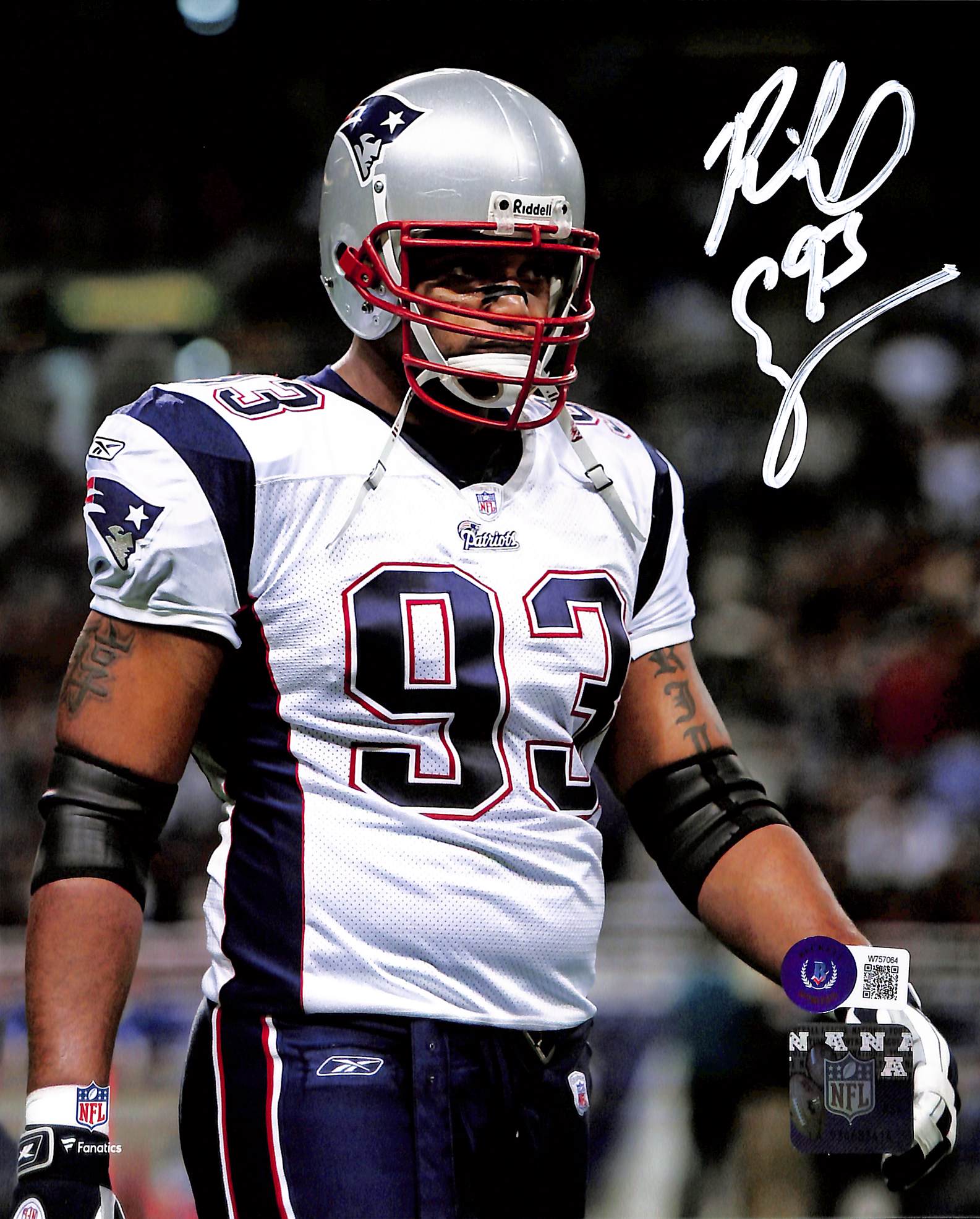 Richard Seymour Signed New England Patriots 8x10 Photo Beckett 