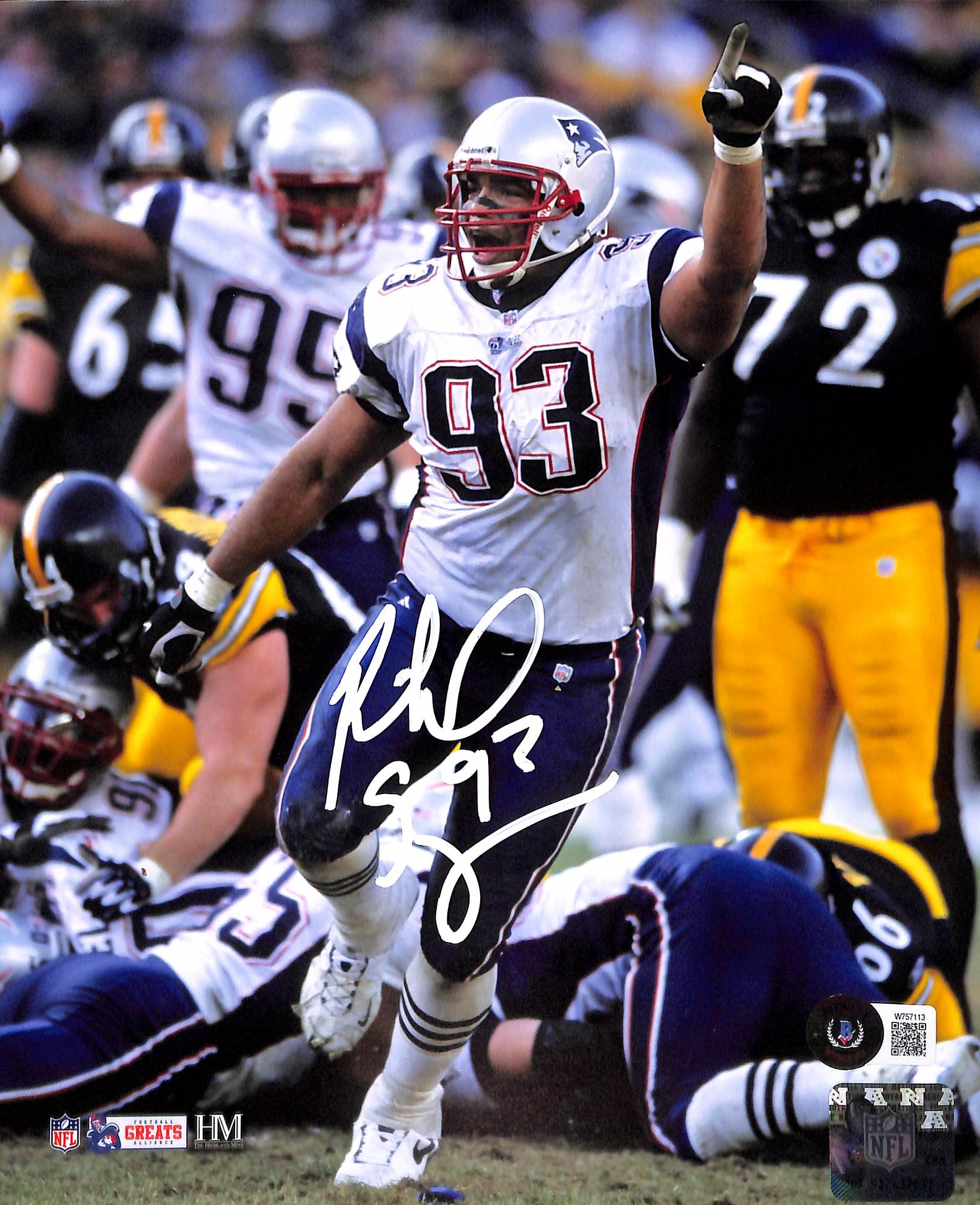 Richard Seymour Signed New England Patriots 8x10 Photo Beckett