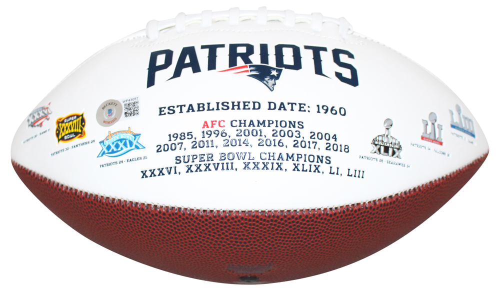 Richard Seymour Autographed New England Patriots Logo Football BAS 32339