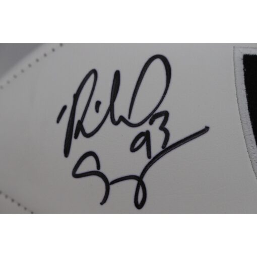 Richard Seymour Signed Las Vegas Raiders Logo Football HOF Beckett 45798
