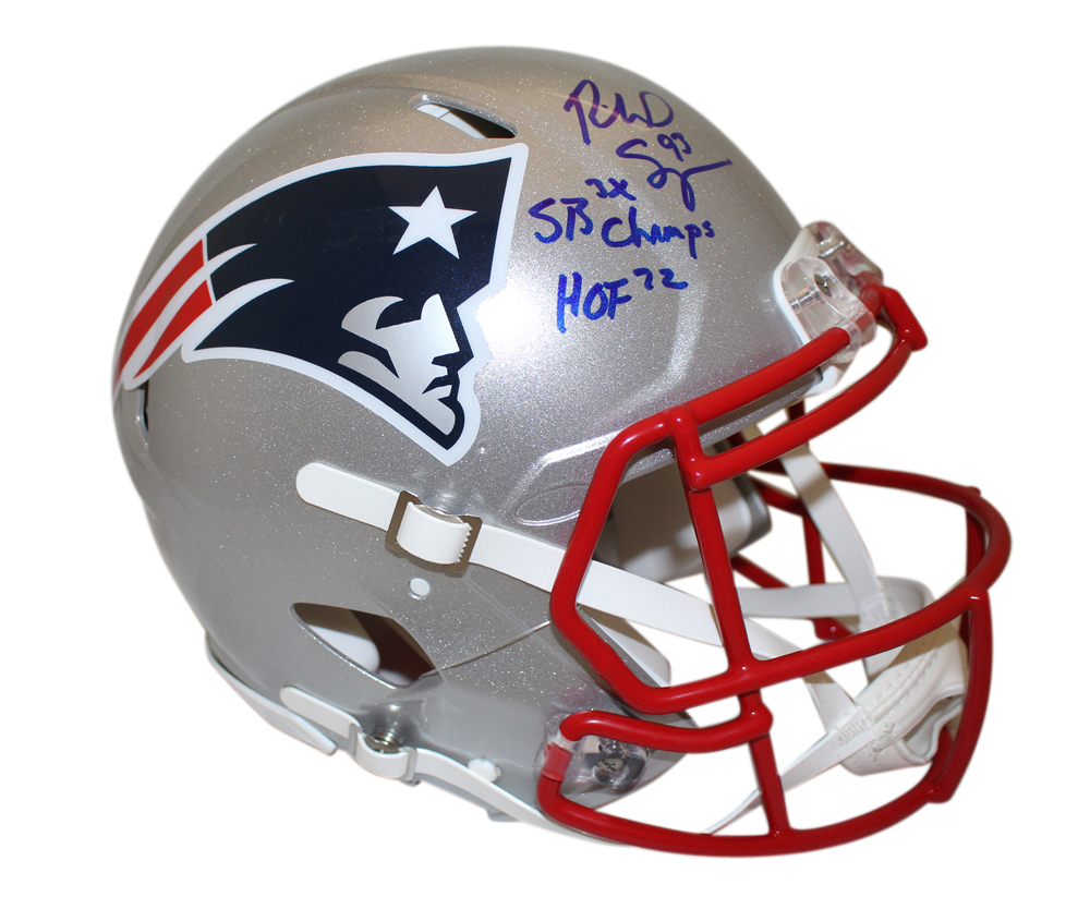 Richard Seymour Signed New England Patriots  Authentic Helmet w/insc BAS
