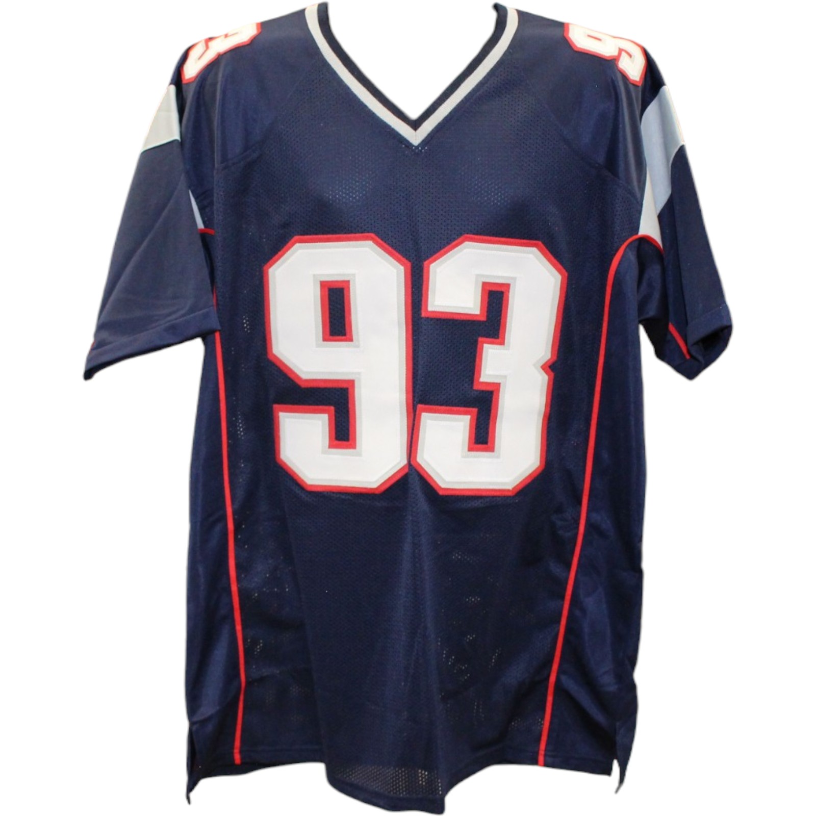 Richard Seymour Autographed Pro Style Sz XL Blue Jersey Beckett Witness 57908 4 Richard Seymour Autographed Pro Style Sz XL Blue Jersey Beckett Witness 57908