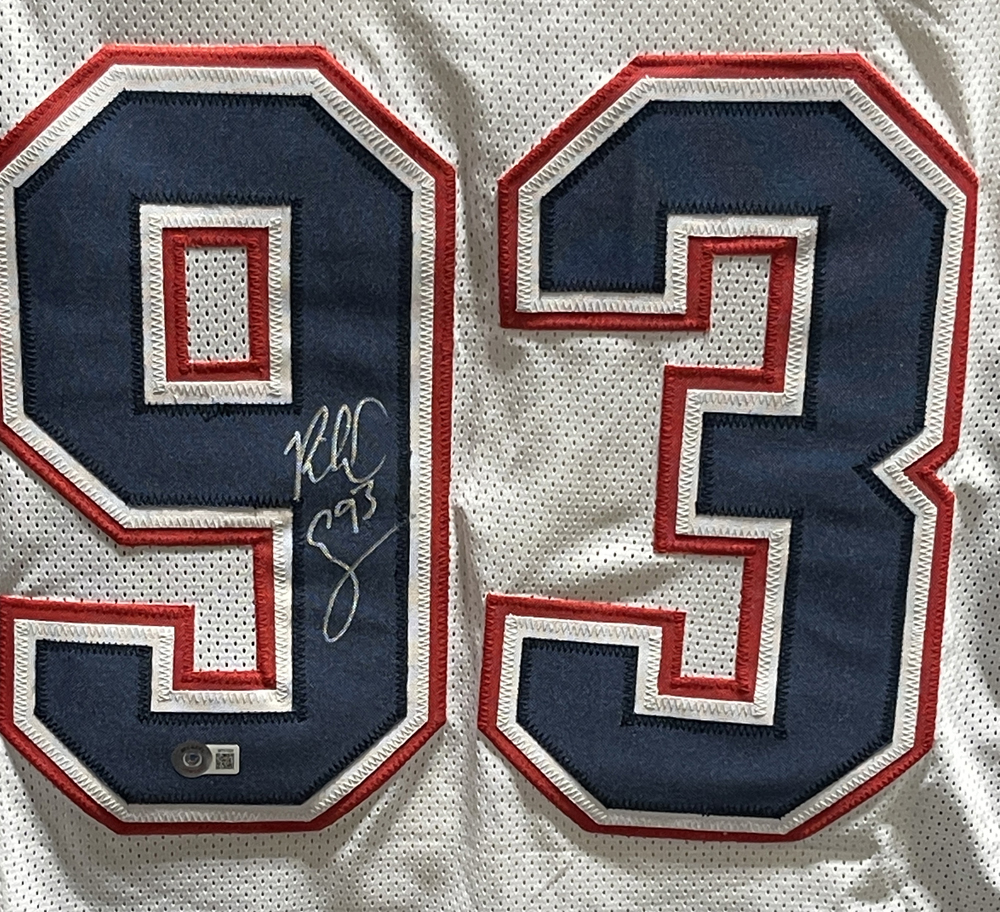 Richard Seymour Autographed/Signed Pro Style Jersey White Beckett