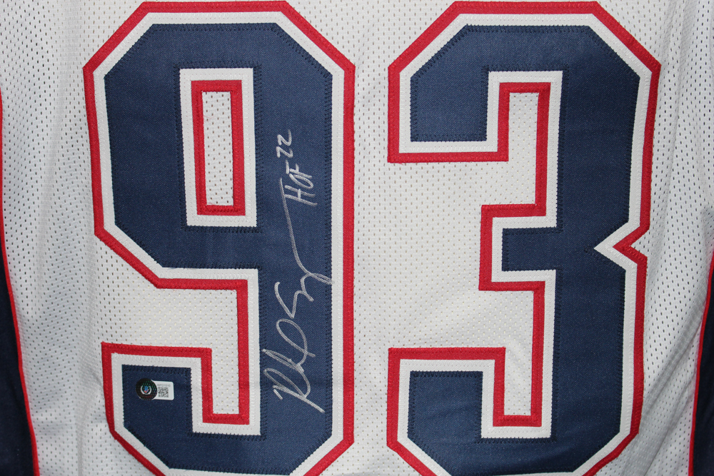 Richard Seymour Autographed Pro Style White XL Jersey HOF Beckett