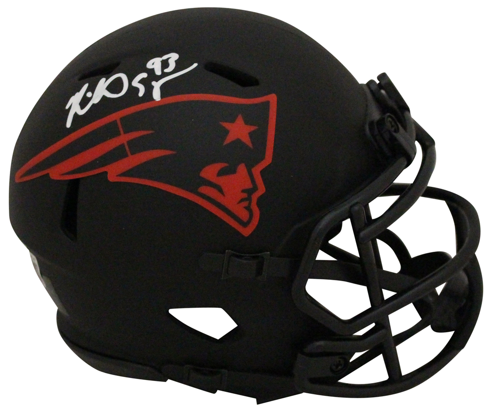 Richard Seymour Autographed New England Patriots Eclipse Mini Helmet BAS 32334
