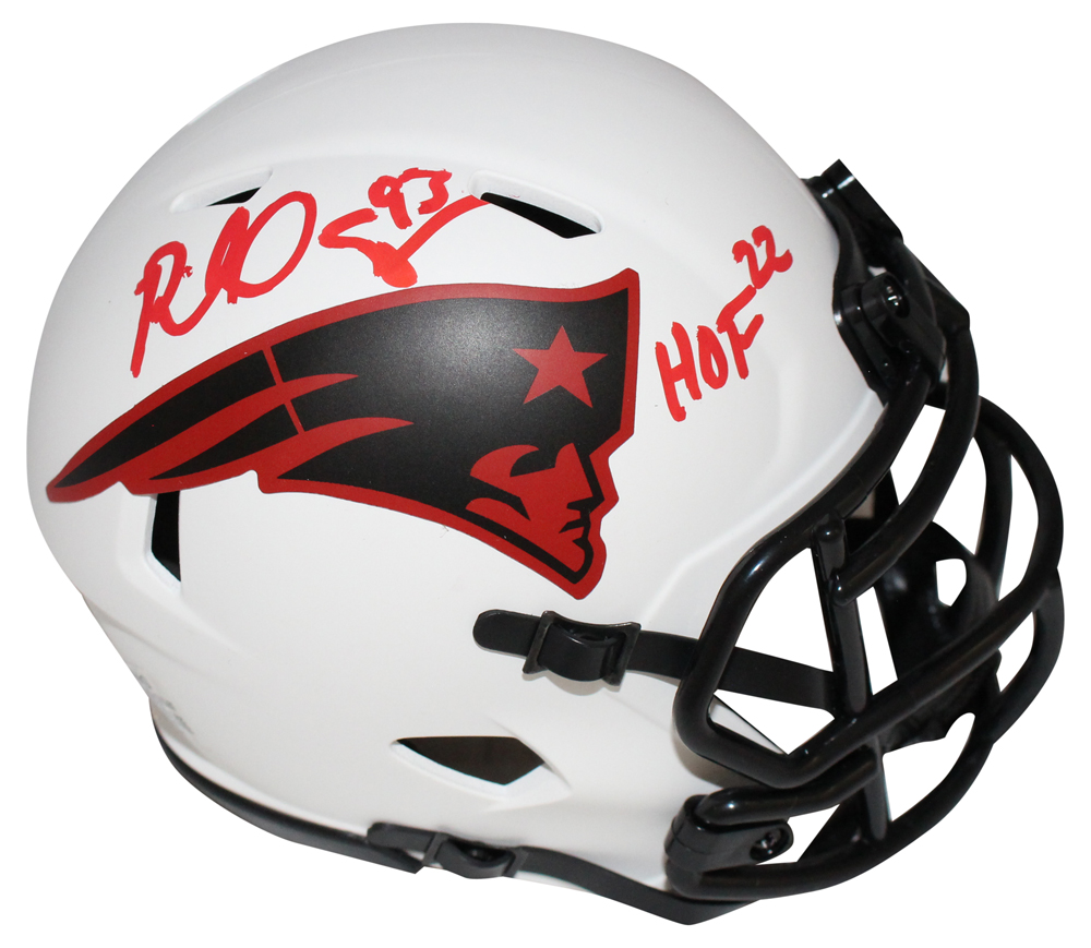 Richard Seymour Signed New England Patriots Lunar Mini Helmet Beckett 