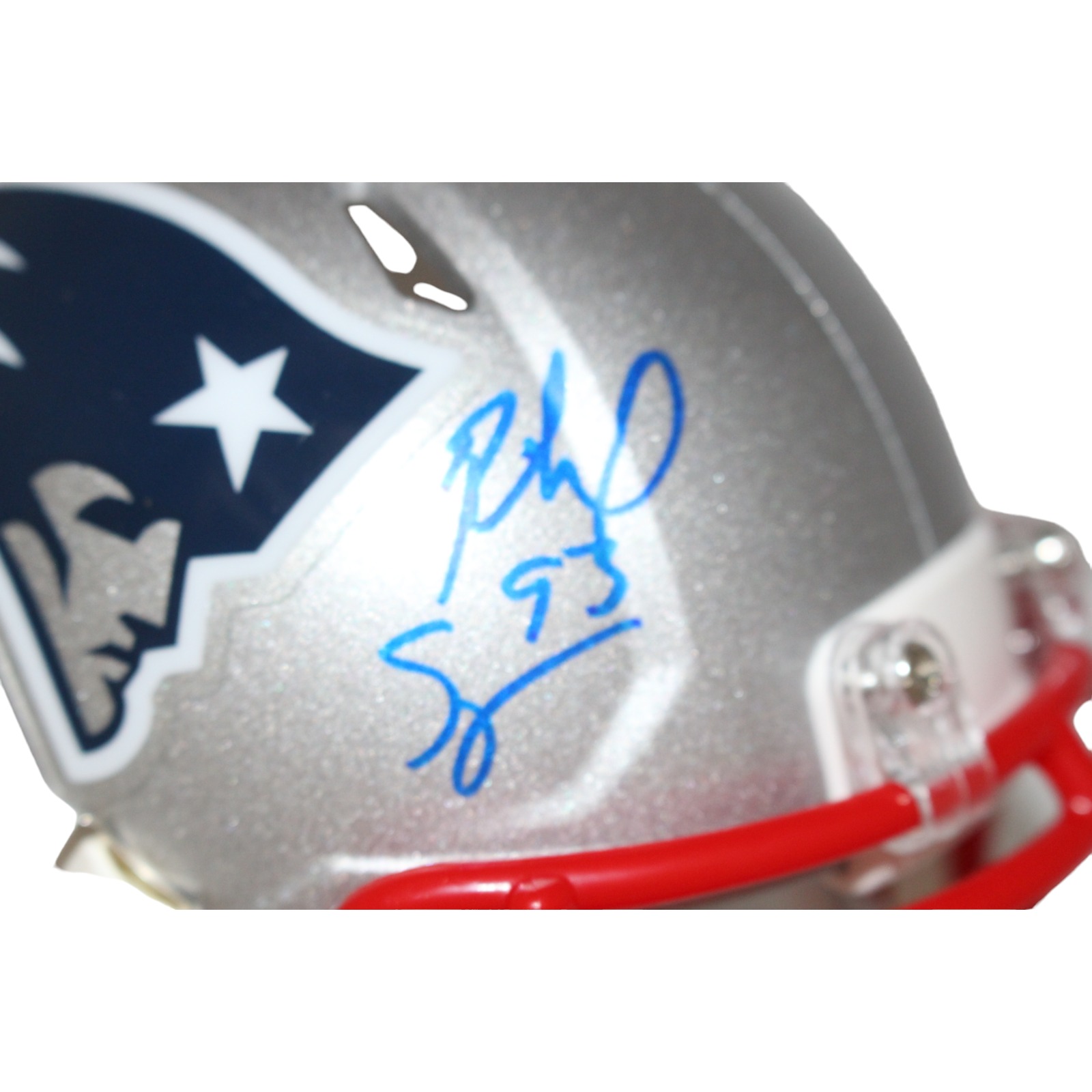Richard Seymour Signed New England Patriots Speed Mini Helmet Beckett