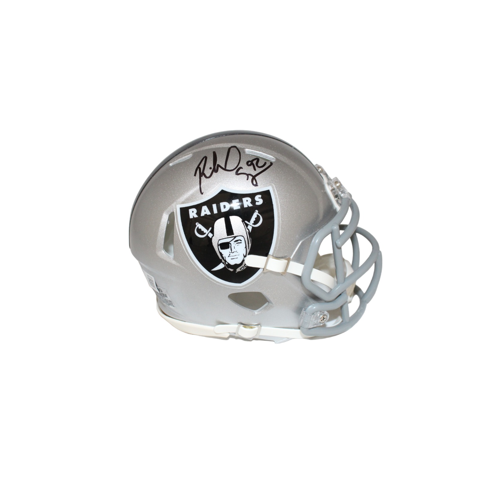 Richard Seymour Signed Las Vegas Raiders Speed Mini Helmet Beckett 